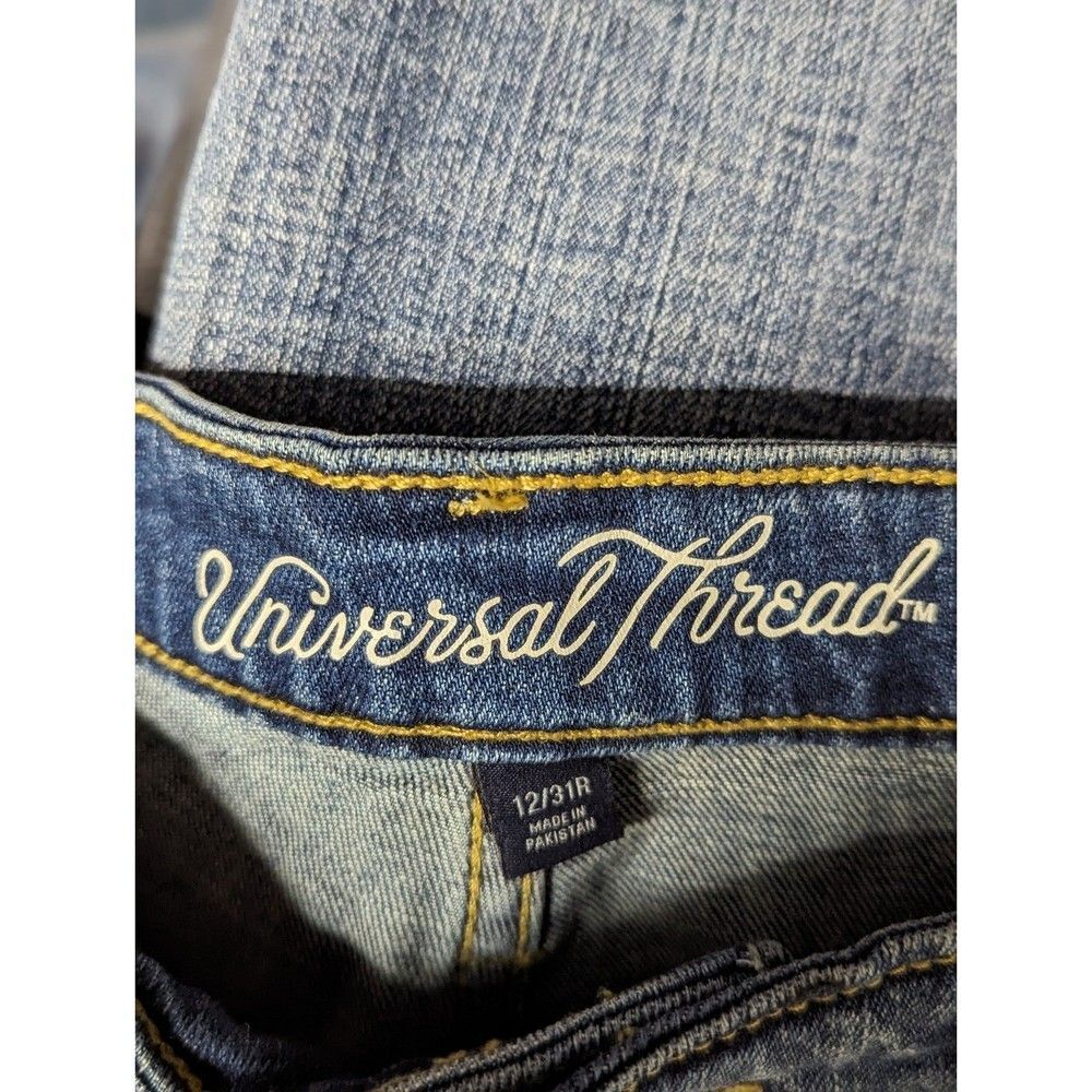 Universal Thread Women's Size 12 R High Rise Straight Color Block Jeans - Picture 9 of 12
